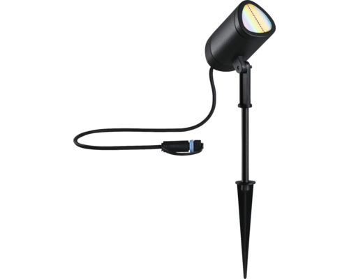 Trädgårdsstrålkastare med markspett och kabel