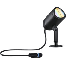 Trädgårdsstrålkastare av metall med kabel och kontakt