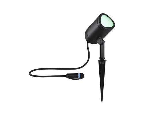 Trädgårdsstrålkastare med markspett och anslutningskabel