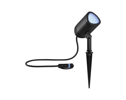Trädgårdsstrålkastare med markspett och anslutningskabel