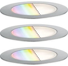 Tre runda infällda LED-spotlights