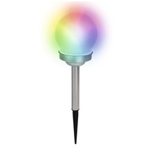 Trädgårdslampa med markspett och färgat ljus