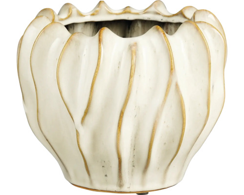 Blomkruka MICA Thom Ø21,5x17cm creme