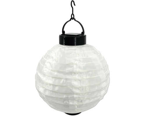 Solarlampa med papperslykta och krok för upphängning