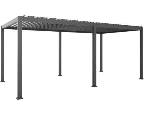 Pergola MIRADOR Deluxe111 Smart 3x6 inkl. elektrisk motor för lamelltak, LED-belysning 300x600cm svart Pergola MIRADOR Deluxe111 Smart 3x6 inkl. elektrisk motor för lamelltak, LED-belysning 300x600cm svart
