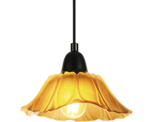 Pendellampa med blomskärm