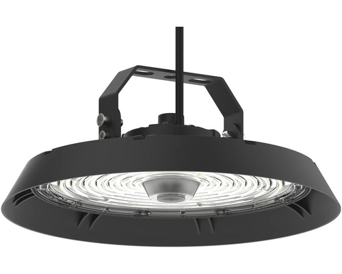 Svart LED-hallbelysning med rund form och upphängning