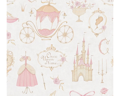 Tapet med sagomotiv som vagn och slott