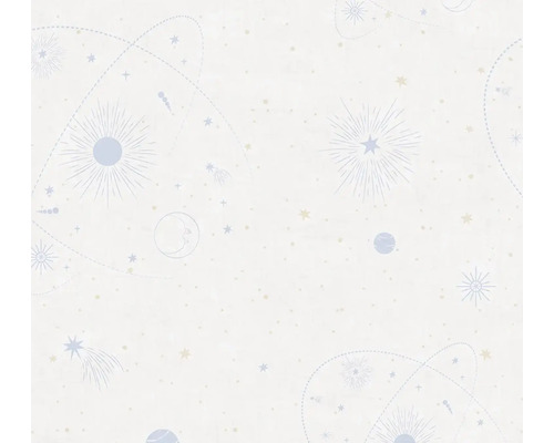 Tapet med stjärn-, mån- och planetmotiv
