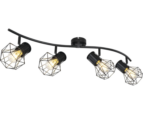 Taklampa med fyra lampor i geometrisk design