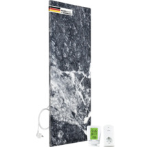 Infrarödvärmare med marmorlook, termostat och trådlöst uttag