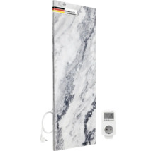 Infraröd värmare med marmorlook och termostatuttag