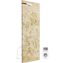 Infraröd värmare av natursten med digital termostat och märkningen handgjord i Tyskland