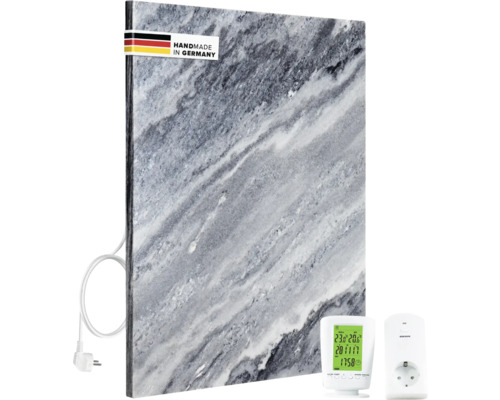 Infraröd marmorvärmare med digital termostat och trådlöst uttag
