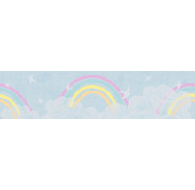 Tapet med regnbågar, moln och fåglar