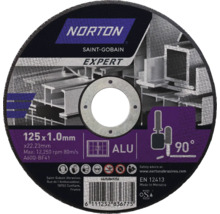 Norton kapskiva 125 x 1,0 millimeter för aluminium