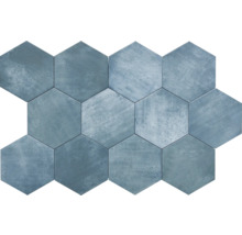 Sexkantiga plattor av stengods