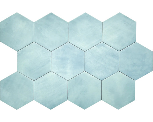 Hexagonkakel Denia Sky Hexa grön matt 14x16x0,85cm Sexkantig kakelarrangemang