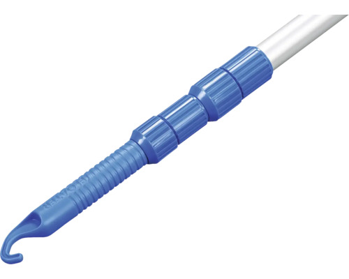 Teleskopstång med krok för upphängning av pooltillbehör