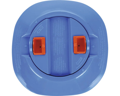 Lock för poolkemikaliedoseringsflottör, med varningar