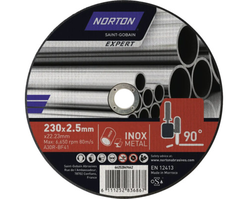 Norton kapskiva, 230 x 2,5 millimeter, lämplig för rostfritt stål