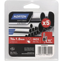 Norton Saint-Gobain Expert Kapskivor för metall, 76 x 1,0 millimeter, 5 stycken