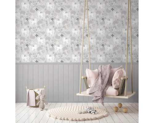 Barnrum med tapet, gunga och matta