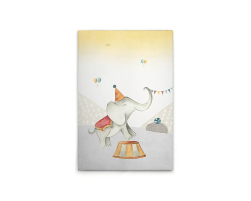 Canvasbild med elefant i cirkustema