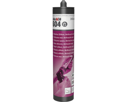 Våtrumssilikon AKKIT 604 antracit matt 310 ml