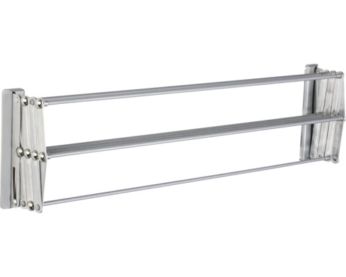 Utdragbar väggtorkare av metall med tre torkstänger