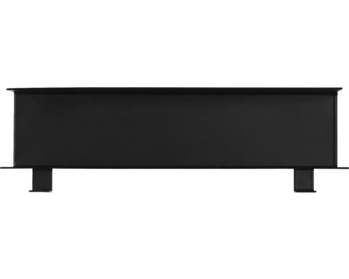 Svart brevlåda med stativ