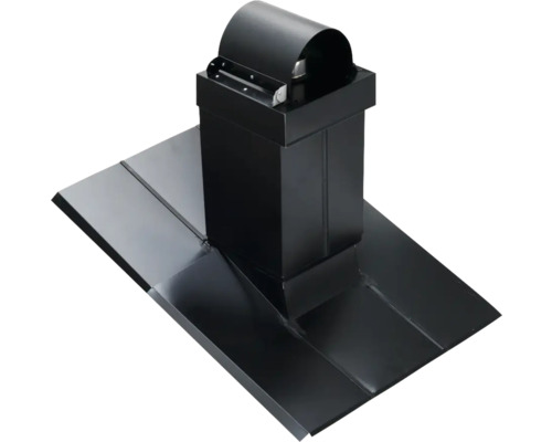 Skorstenshuvpaket SAFEPIPE I NORDEN svart stål höjd 750-1500 mm för takvinklar 10-45 gr huvstorlek 430x430 mm Skorstenshuvpaket SAFEPIPE I NORDEN svart stål höjd 750-1500 mm för takvinklar 10-45 gr huvstorlek 430x430 mm