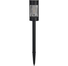 Trädgårdslampa med jordspett och lampskärm i gallerdesign