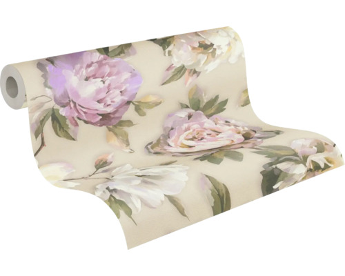 Tapetrulle med blommönster