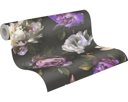 Tapetrulle med blommönster