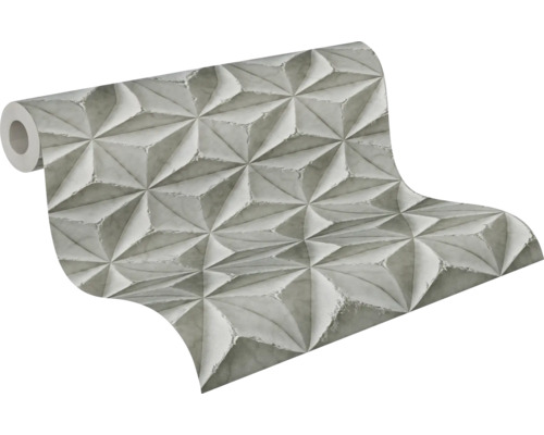 Tapetrulle med tredimensionellt, geometriskt mönster