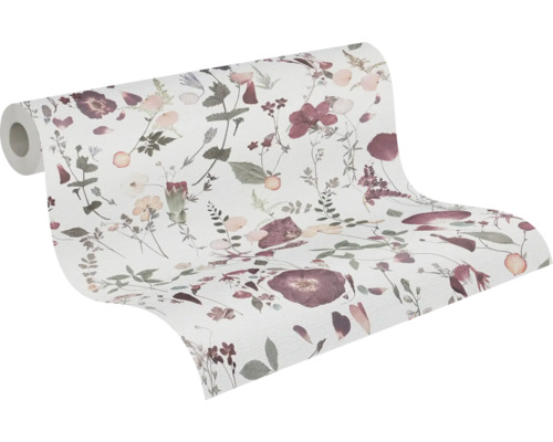 Tapetrulle med blommönster