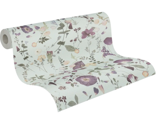 Tapetrulle med blommönster