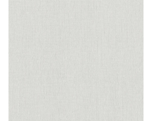 Tapet A.S CRÉATION Textil look grå 0,53x10,05m Närbild av en vit textiltapet med fin struktur