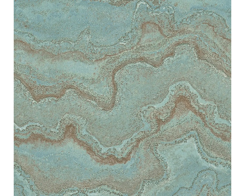 Tapet A.S CRÉATION Metallic turkos 0,53x10,05m Tapet med marmormönster