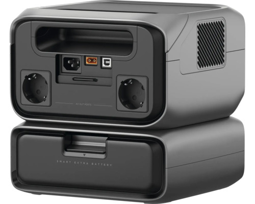 Bärbar kraftstation med extra batteri