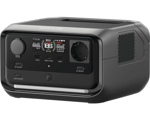 Powerstation ECOFLOW River 3 Plus 286Wh EcoFlow Powerstation med olika portar och display