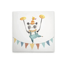 Canvastavla med cirkus panda motiv