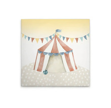 Canvasbild med cirkustältmotiv och vimpelkedja