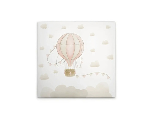 Canvastavla A.S. CREATION luftballong rosa 40X40CM Illustration av en luftballong mot en molnbakgrund som väggdekoration