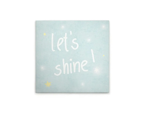 Dekorationsduk med texten Let''s shine