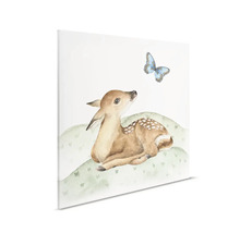 Målning med rådjur och fjäril