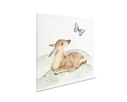 Målning med rådjur och fjäril