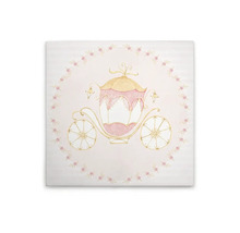 Dekorativ väggbild med vagnsmotiv och blommönster