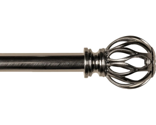 Gardinstång HASTA Ellen komplett set svart 16/19mm Gardinstång med dekorativ sfärisk ändknopp